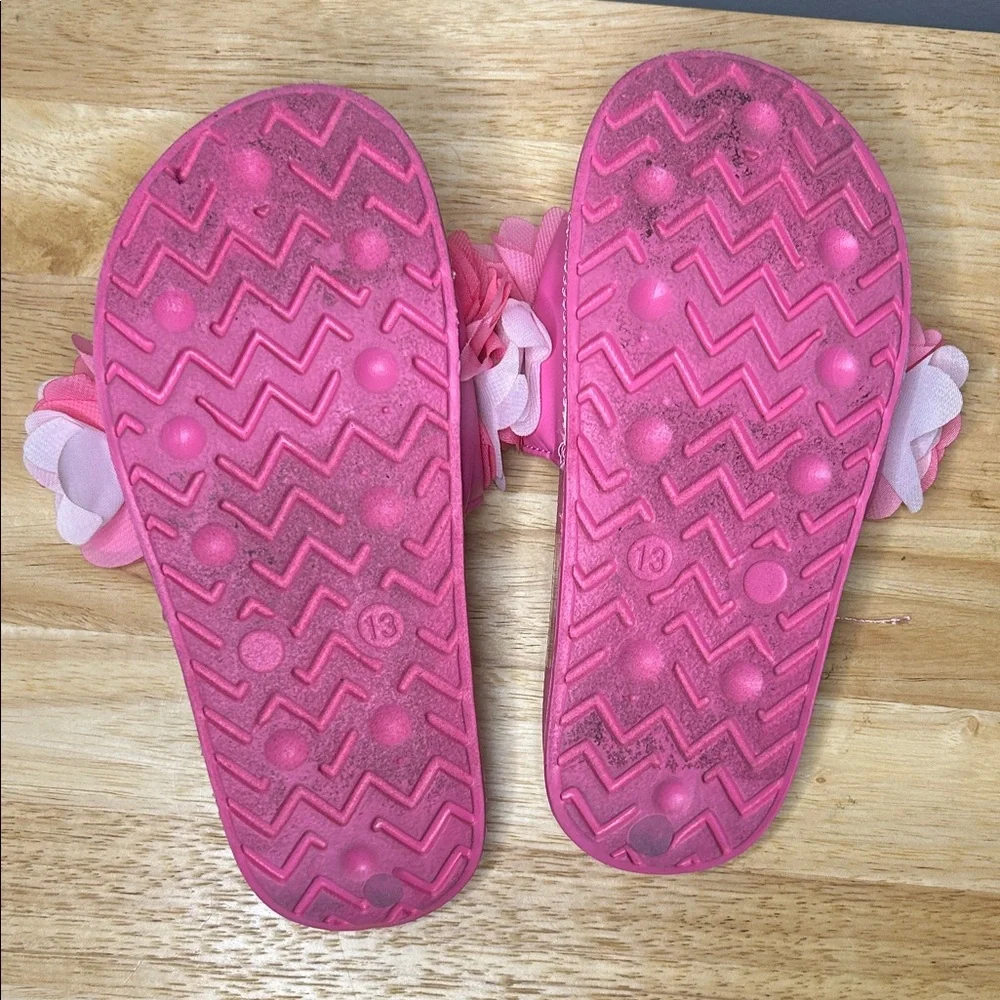 Gymboree Pink Floral Kids Slippers